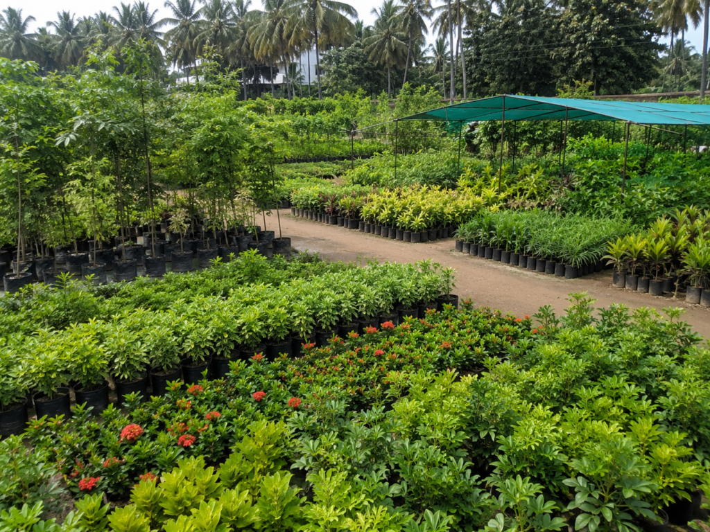 Sri Satyadeva Nursery 150 Acres plant nursery in Kadiyam
